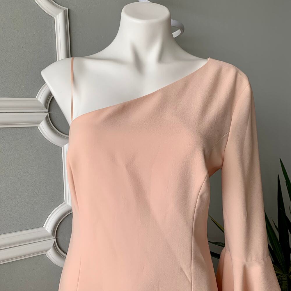 Intermix One Shoulder Mini Dress in Pink Size Medium - Picture 3 of 12